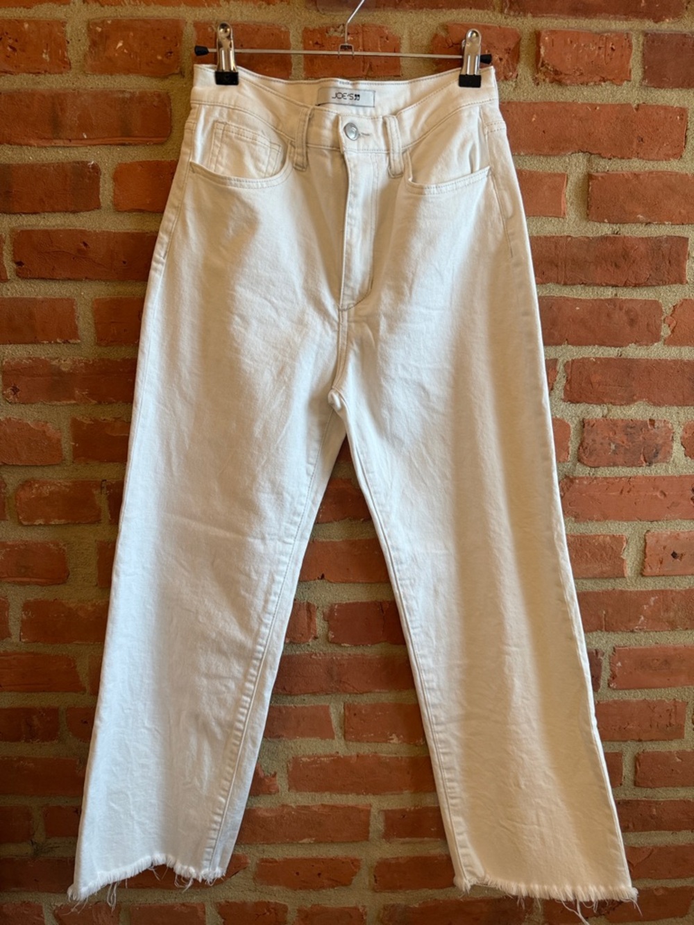 Joe's Jeans White High-Rise Cropped Jeans
